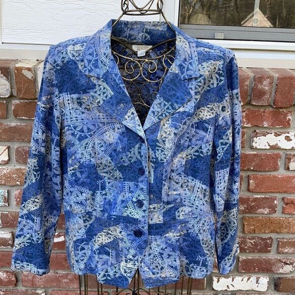 Christopher & Banks Linen Blend Jacket Size L - Picture 1 of 10
